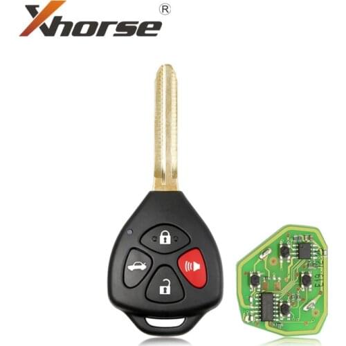 Xhorse XKTO02EN Wired Universal Remote Key for Toyota Style Flat 4 Buttons 10pcs/lot