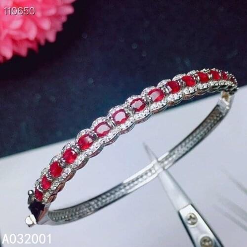 KJJEAXCMY fine jewelry natural ruby 925 sterling silver new women hand bracelet wristband support test fashion