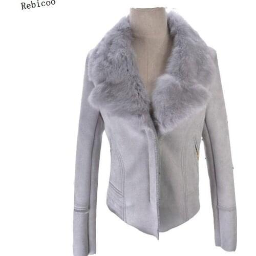 Women winter Fake wool fur coat jacket over size parka lady fashion Fluffy fur coats outwear