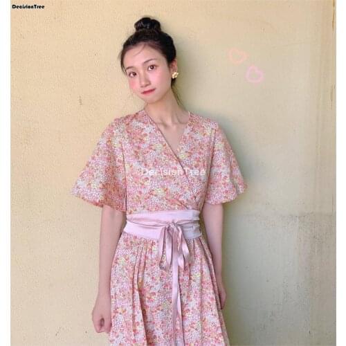 2021 womens sexy kimono sakura anime costume japanese kimono traditional print vintage original tradition silk yukata dress