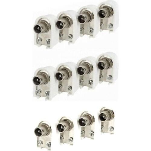 Lot 10pcs Plastic 90 Degree Angle Plug AL Male 75ohm Coaxial Cable Adapter TV Satellite Antenna Factory Wholesale