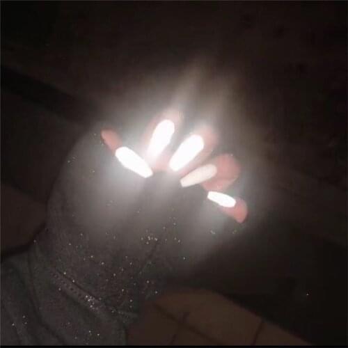 1Jar Luminous Nail Reflected Powder Glow In the dark Sparkly Shiny Nail Glitter Powder Reflection Effect Dust For Nail Art Decor