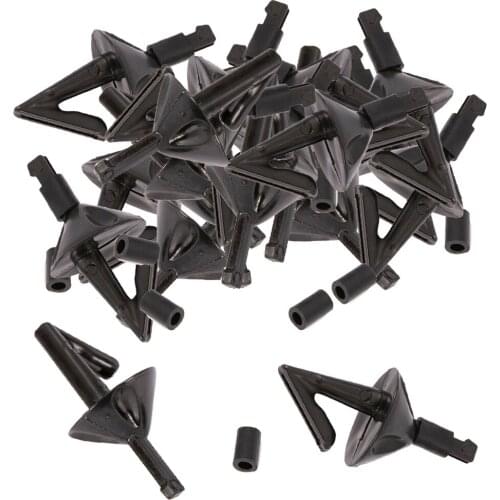 20pcs Fishing Impact Shield Hook Bait Holder Clip With Heat Shrink Rig Tubes