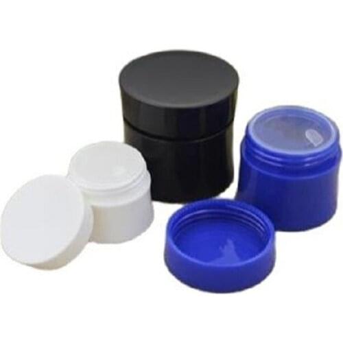 50G Blue Cosmetic Jars Tight Waist Shape, Plastic Packing Box, Empty Cosmetic Packing Jar, 30ML Blue Bottle, 30pc/lot