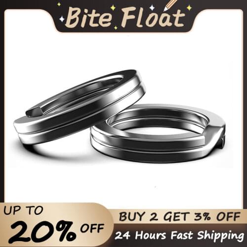 50pcs Fishing Rings Stainless Steel Split Rings High Quality Strengthen Solid Ring Lure Connecting Ring Fishing Accessories