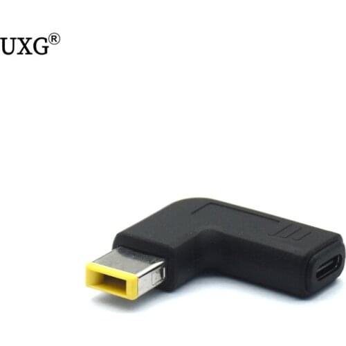 USB Type C Female to Square Male Plug Dc Power Adapter Converter Laptop Charger Connector for Lenovo T450 T450s T460 T470 T470s