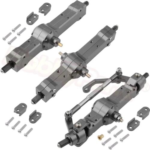 Aluminum Metal Front & Rear & Middle Bridge Axle Gear Box Set For WPL B-16 B16 B36 Ural 1/16 RC Car Military Truck Crawler Parts