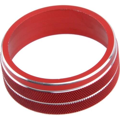 Beler Car Headlight Switch Button Ring Trim Cover Fit for Jeep Gladiator 2020 Red Aluminum Alloy Accessories