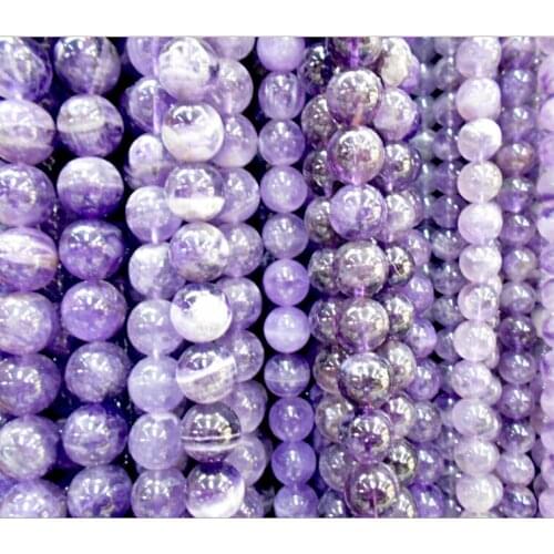 Free Shipping 6 8 10mm Natural Stone Beads Bracelet Round Bosi Stone Purple color for jewelry Making