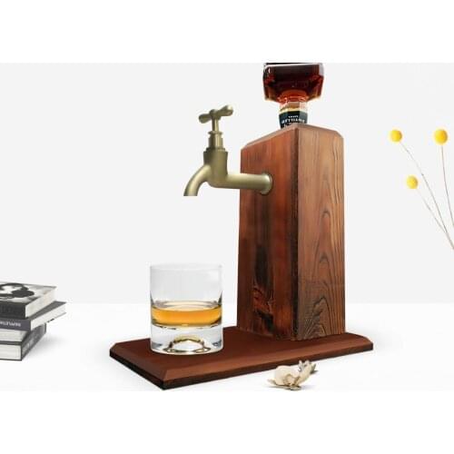 BK Home Tap Natural Wood Whisky Stand-Walnut