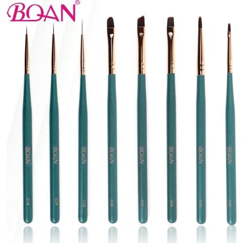 BQAN Nail brush Nail Art Polish Gel Brush Flower Painting Drawing Liner Brushes Pen UV Gel Extension Builder with Cap Manicure