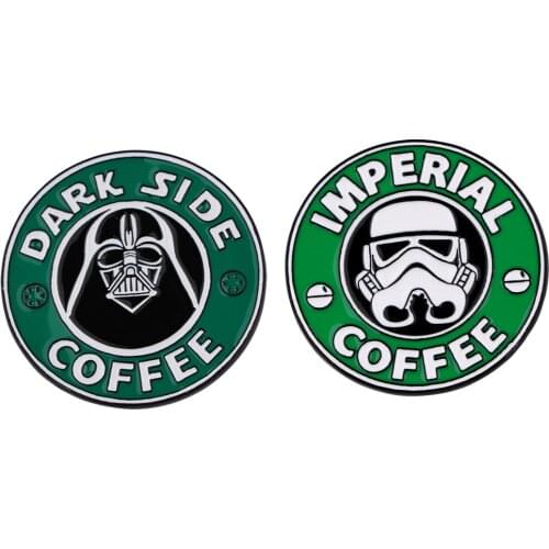 LT1136 Star wars Cool Enamel Pin Movie Brooches Coffee Lapel Pin Cartoon Badge for Bag backpacks Decoration Jewelry Accessories