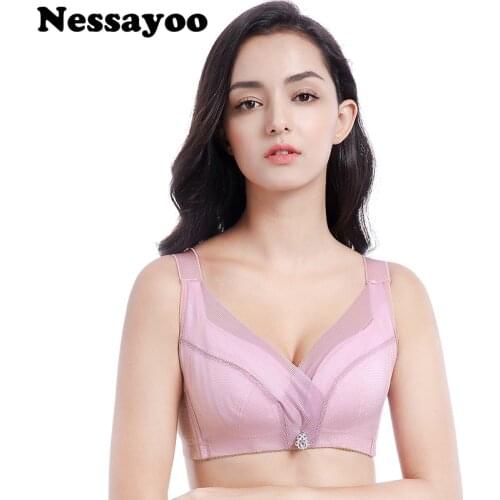 No Rims Wide Straps 115E 120E Thin Lace Wireless Push Up Bra Big Size Spandex Breathable Plus Size Bras for Women Sexy Brassiere
