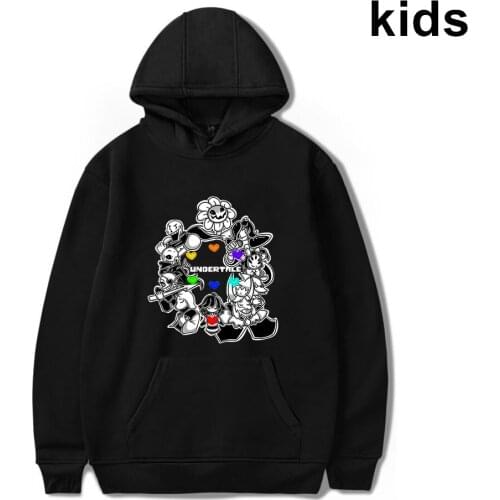 3 To 14 Years Kids Hoodies Undertale Sans Printed Hoodie Sweatshirt Boys Girls Harajuku Cartoon Jacket Coat Children Clothes