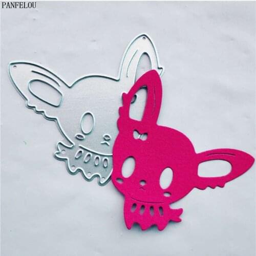 PANFELOU The Bow-tie rabbit. paper die cutting dies metal craft Scrapbooking/DIY Easter wedding Embossing mould cards