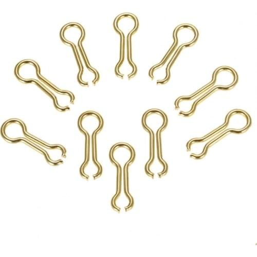 100Pcs/Set Sinker Wire Eyes Simple Corrosion Resistant Golden Steel Alloy Fishing Weights Fishing Tools Fishing Accessory