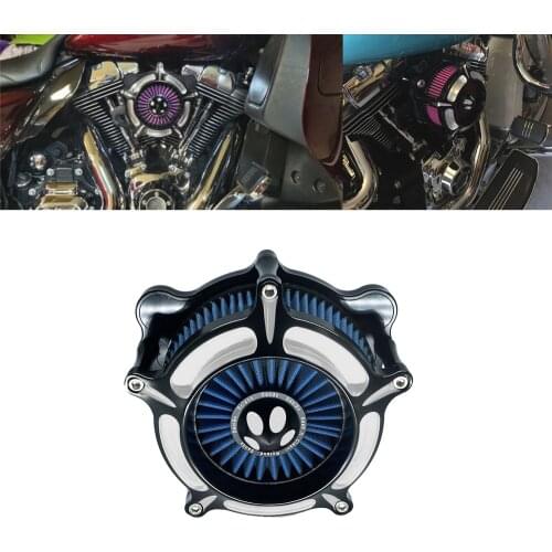 Motorcycle CNC Air Filter Intake Air Cleaner System Red Element Filters For Harley Sportster Dyna Touring Softail Road King XL