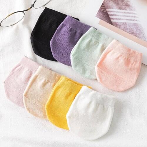 3 pairs High Heels Socks Insole Forefoot Anti-Pain Thickening Half-Palm Pad Wear-Resistant Invisible Female Half Palm Socks
