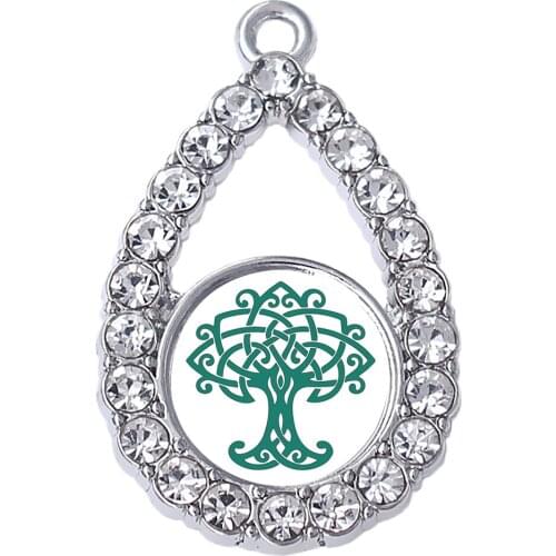 New arrival clear enamel Nordic Ireland religious knot life tree metal charm wicca witchcraft faith jewelry pendant