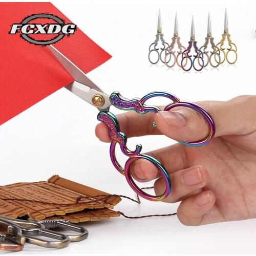 Sharp Stainless Steel Sewing Scissors for Fabric Office Supplies Paper Scissors DIY Sewing Supplies Cross Stitch Scissors Yarn