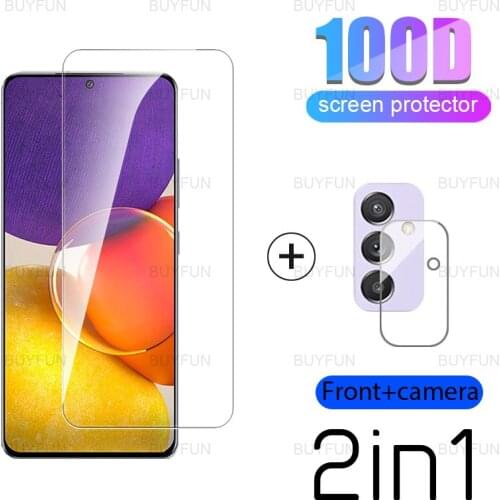 2in1 Front Tempered Glass For Samsung Galaxy Quantum 2 scratch resistant film for samsung samsun Quantum 2 Camera Lens Glass