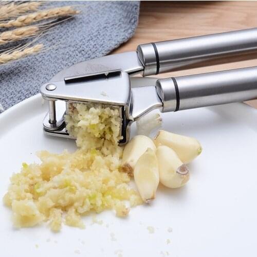 Stainless Steel Kitchen Garlic Presser Manual Garlic Crusher Kitchen Tool Multi Micer Cutter Squeeze Tool Fruit Vegetable Tools