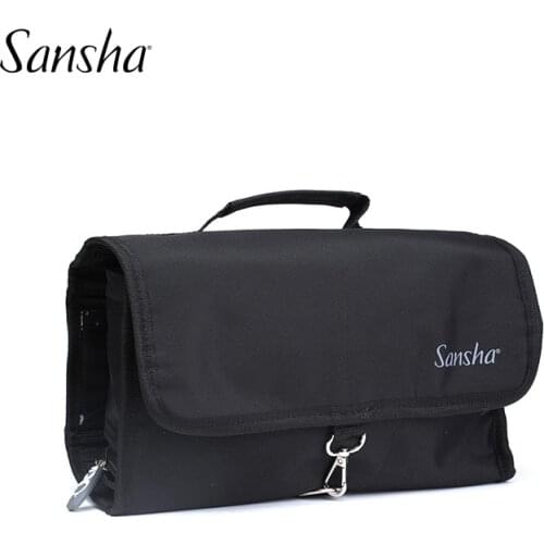 Sansha High Quality Waterproof Hanging Makeup Bag Black Cosmetic Wash Toiletry Bag 92AI0001P
