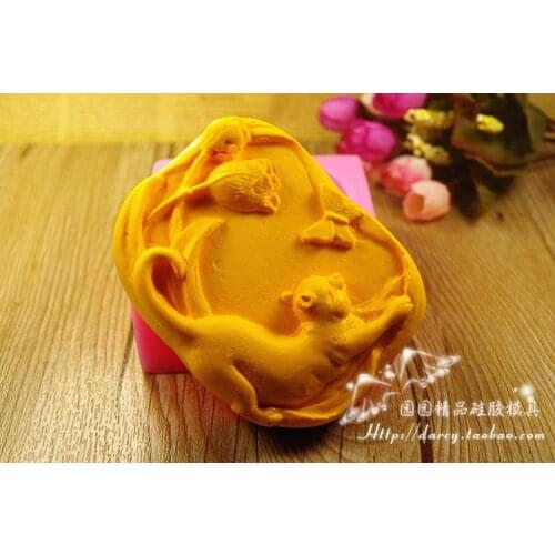 Cat Silicone Soap mold Handmade 3D silicone mould DIY Craft molds S267