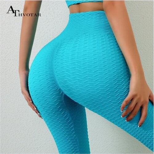 ATHVOTAR Yoga Fitness Sports Leggings Woman Gym Workout Outdoors Sport Yoga Pants Woman Leggings High Waist Sportswear