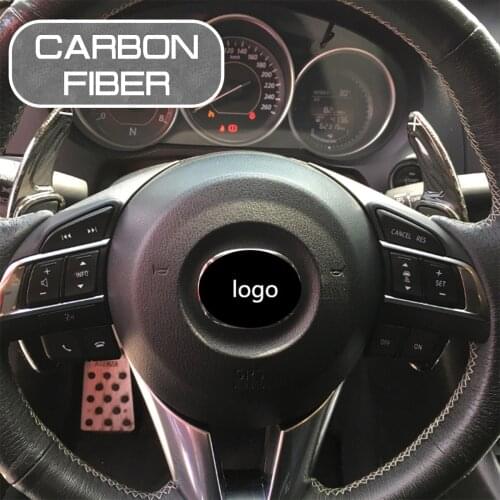 Carbon Fiber Car Steering Wheel Extend Paddle For Mazda 3 Axela For Mazda 6 ATENZA CX-5 CX-4 Shifters Covers Car Stickers