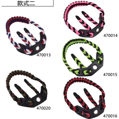 1X Bow Wrist Sling for Compound Bow Adjustable Weave Braided Cord Rope Hunting Archery Bow Free Shipping
