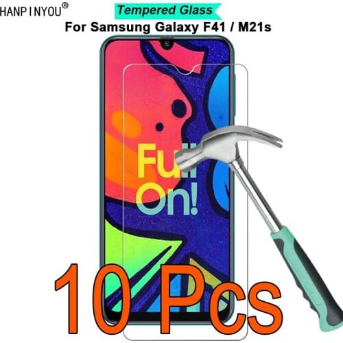 10 Pcs/Lot For Samsung Galaxy F41 / M21s 6.4" 9H Hardness 2.5D Toughened Tempered Glass Film Screen Protector Guard