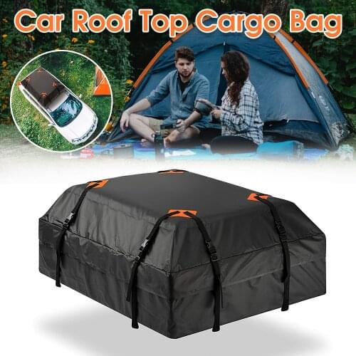 112*87*44cm Waterproof Car Cargo Roof Car Roof Top Rack Bag Black Storage Travel Bag Luggage Storage Cube Bag for SUV Van Cars