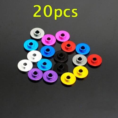 Free Shipping 20PCS Colorful Convex Washer Gasket Aluminum Alloy Spacers Spare Parts For Tamiya Mini 4WD Car 15110