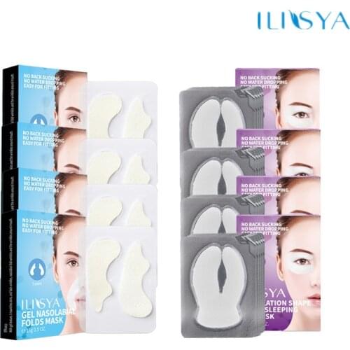 4 Boxes Nasolabial Folds Patch, 4 Boxes C Cycle Anti Wrinkle Eye Patches, Wrinkle Removal Stickers Anti-Aging Mask
