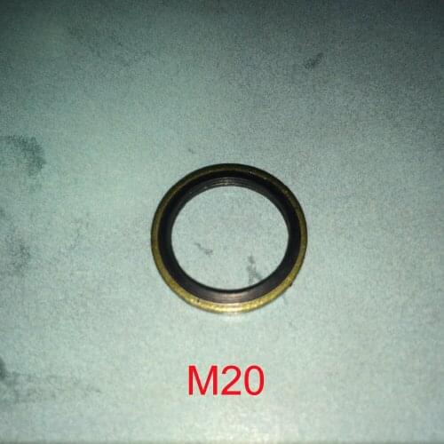 50 PCS Metal Rubber Oil Drain O Ring Washer Gasket Pad Fit M20
