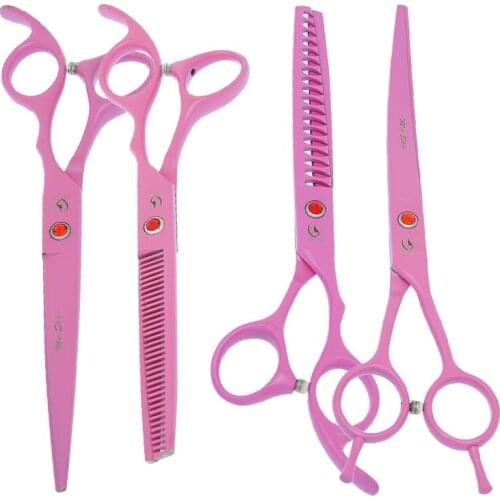 7.0" Professional Pets Scissors for Dog Grooming Steel Animals Curved Cutting Shears 6.5" Thinning Tesouras Dog Suppliers B0037A