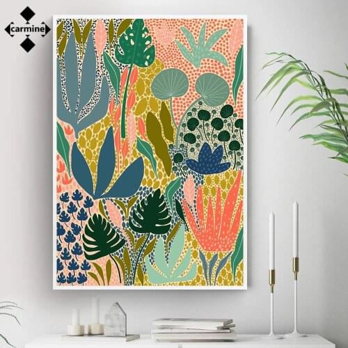 Abstract Wall Art Painting Modern Printing Picture Nordic Flowers Posters and Prints Garden Plants Canvas Poster for Home Decor