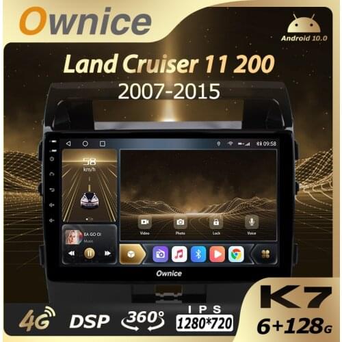 K7 Ownice Android 10.0 6G 128G Car Radio Stereo 360 Panorama for Toyota Land Cruiser 11 200 2007-2015 Auto GPS Head unit 4G LTE