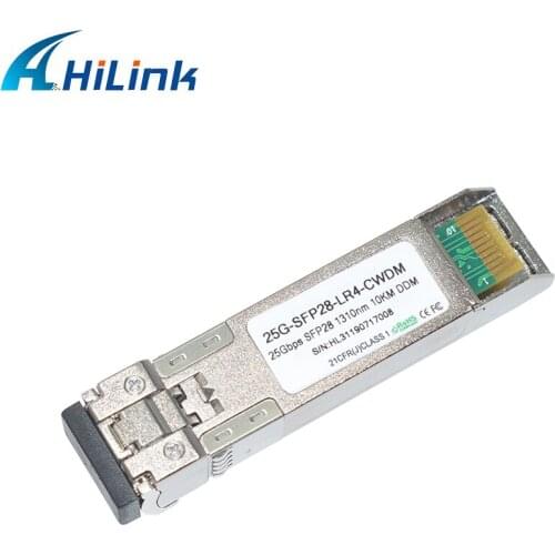 Free shipping! 5G communication 25G SFP28 LR4 1310nm 10km SFP optical transceiver LC in Brazil