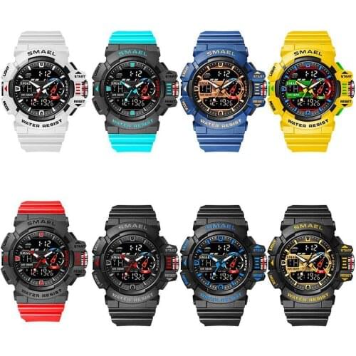 Sport Watch Men Waterproof Top Brand Digital Watches Quality Plastic Watch Band Dual Display Wristwatch Relogio Masculino