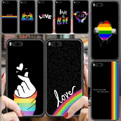 LGBT Lesbian Gay Bisexual Rainbow Phone case For Xiaomi Mi Max Note 3 A2 A3 8 9 9T 10 Lite Pro Ultra black fashion hoesjes tpu