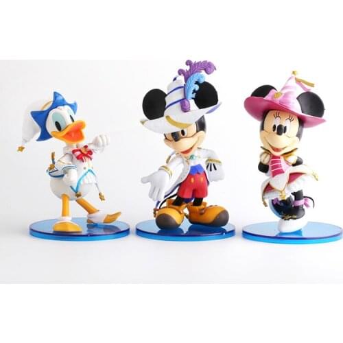 Disney Mickey Mouse Donald Duck 3pcs/set decoration Mickey Mouse Birthday baking decoration Doll Toy childrens birthday gift