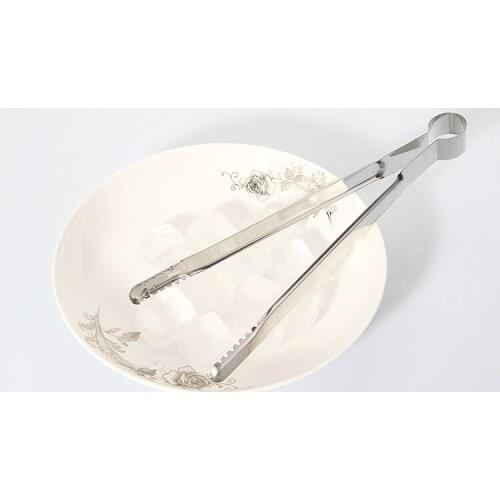 1PC Stainless Steel BBQ Tools Creative Cooking Kitchen Tongs Food Bbq Salad Bacon Steak Bread Cake Cake Clip Clamp KX 162