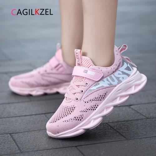 CAGILKZEL New Fashion Childrens Sneakers Kids Sports Shoes For Girls Breathable Mesh Sneaker Girls tenis infantil Kids Shoes