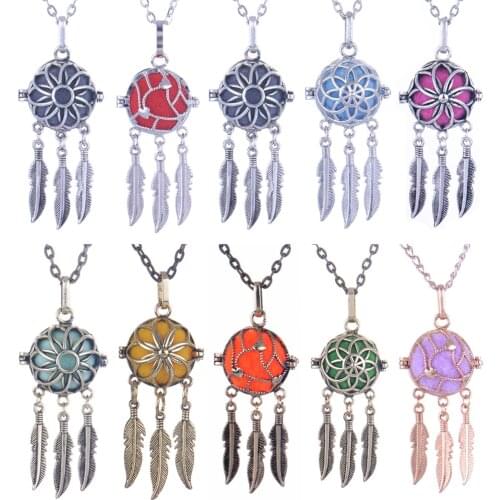 Multicolor style Aromatherapy jewelry cage Necklace Essential Oil Diffuser lockets Vintage Pregnant Women Pregnancy Necklace
