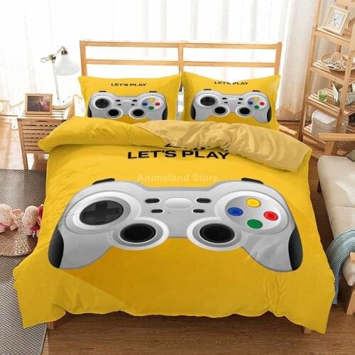 Cartoon Gamepad Kids Bedding Set Game Gamer Modern Luxury 3D Print Duvet Cover Comforter Bed Linen Queen King Single Double Size