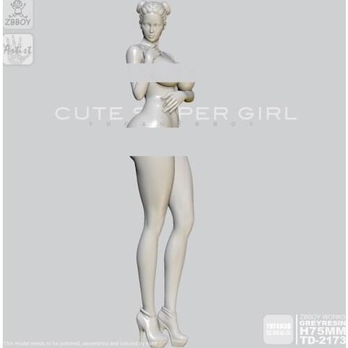 1/24 Resin Figure Kits Angel beautiful girl resin Model Self-assembled 75mm TD-2173