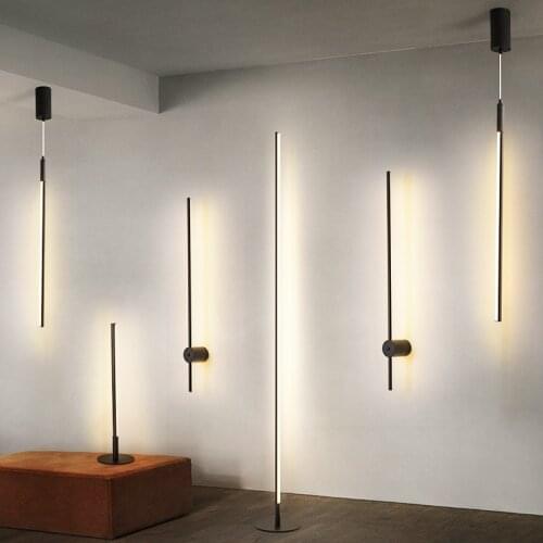 Nordic design wall lamp Bathroom Gold/Black Washroom led wall panel 0.6-1.4M long wall lamp mirror indoor lighting