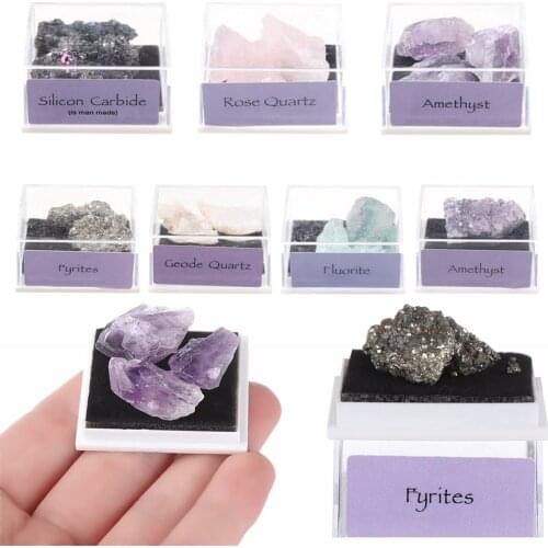 1 Box Natural Rough Ore Quartz Crystal Raw Gemstone Mineral Specimen Jewelry Making Energy Stones Geography Teaching Home Decor